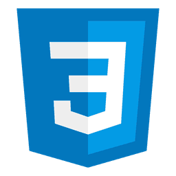 CSS3 logo - Stylesheet language for describing the presentation of web documents