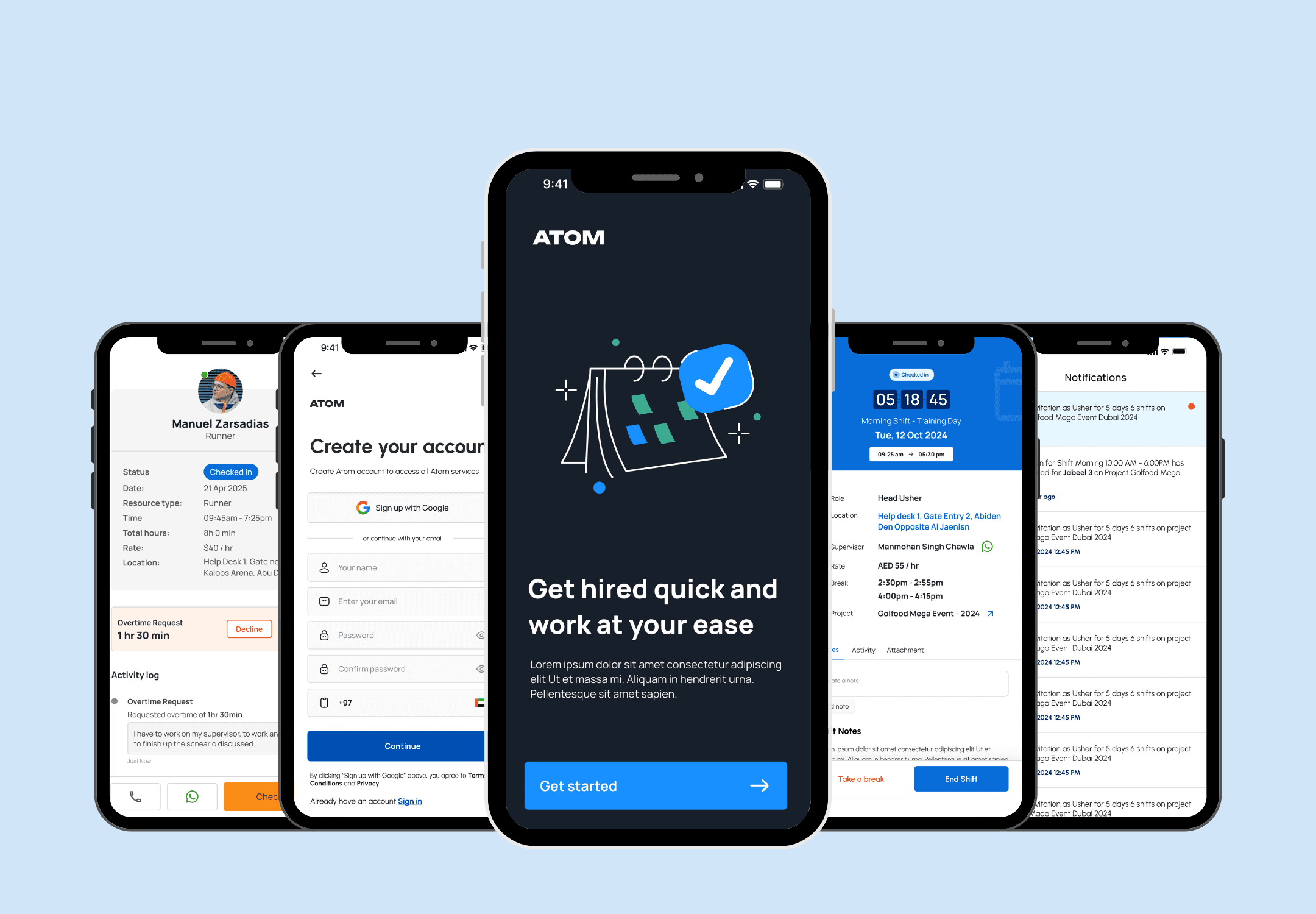 ATOM Mobile App project preview